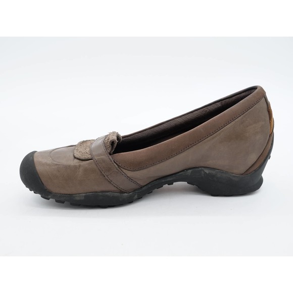 Merrell Shoes Womens 8 Brown Leather Eden Moc Slip On Comfort Wedge Casual - Picture 5 of 12
